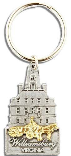 Key Ring Pewter with Gold Williamsburg