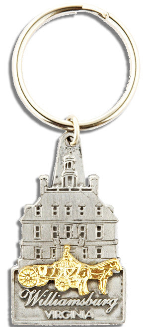 Key Ring Pewter with Gold Williamsburg