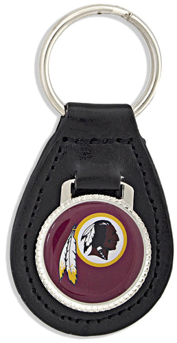 Key Ring Leather Fob Washington Redskins
