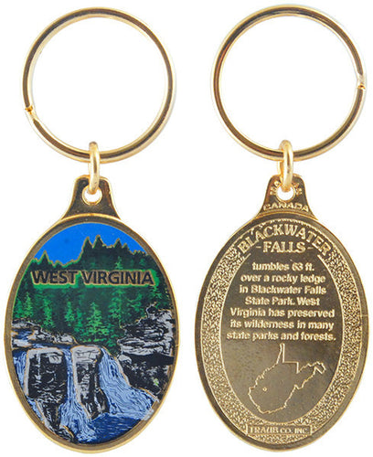 Key Ring Color-Filled West Va. Falls