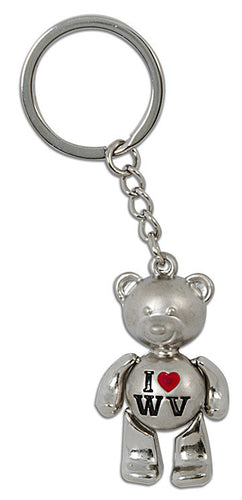 Key Ring Moving Teddy Bear West Virginia