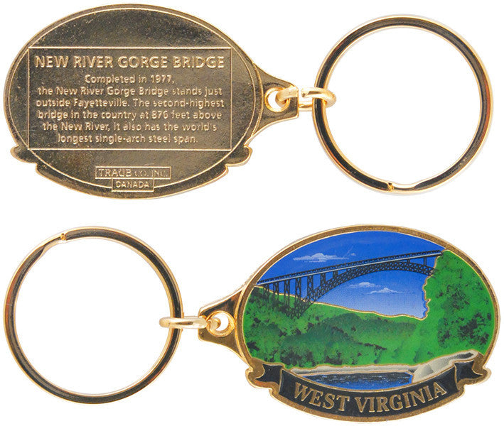 Key Ring Color-Filled West VA New River Gorge
