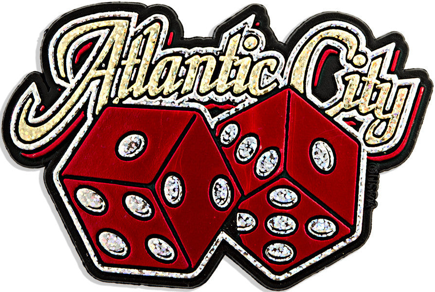 Rubber Magnet Large Atlantic City Dice
