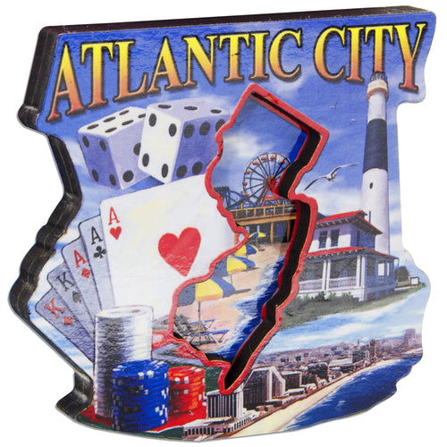 MGAC57 Magnet Wood Montage Atlantic City NJ