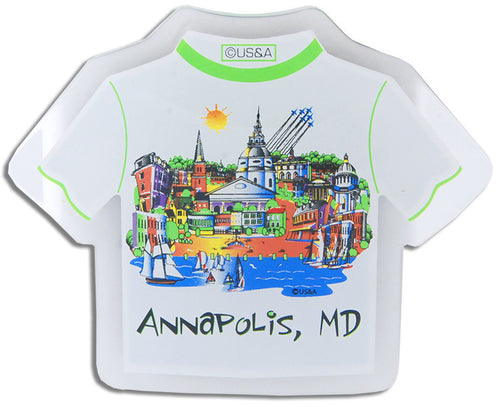 Magnet Lucite T-Shirt Annapolis Cartoon