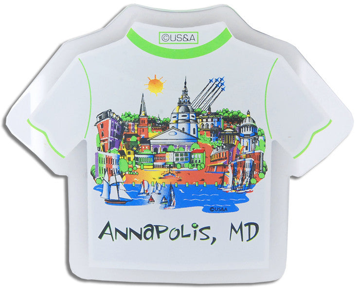 Magnet Lucite T-Shirt Annapolis Cartoon