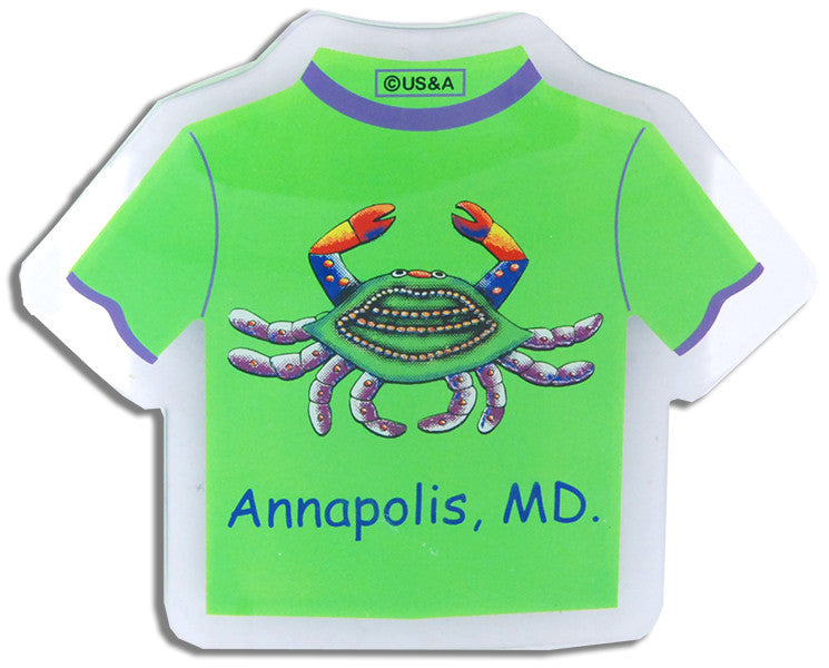 Magnet Lucite T-Shirt Crab Annapolis