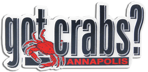 Rubber Magnet Large Annapolis Got Crabs