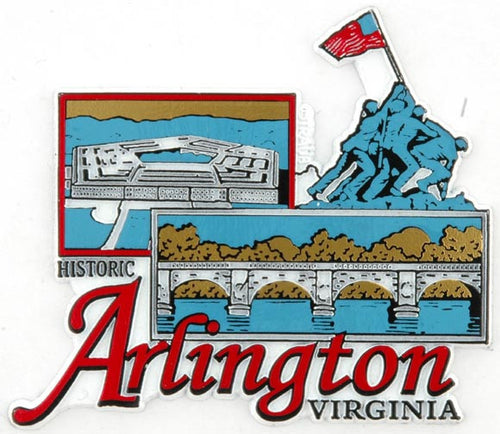 Rubber Magnet Large Arlington Virginia Montage