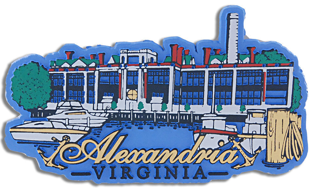 Rubber Magnet Large Alexandria VA Water View