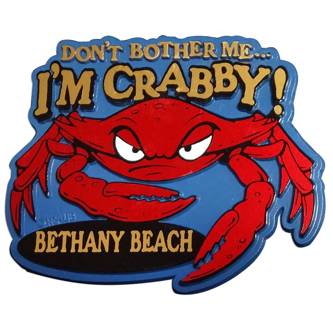 Rubber Magnet - Large - Bethany Beach...I'm Crabby