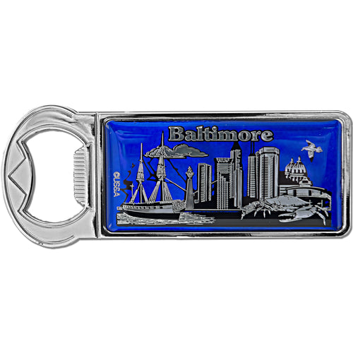 Magnet Opener Dk Blue Foil Baltimore