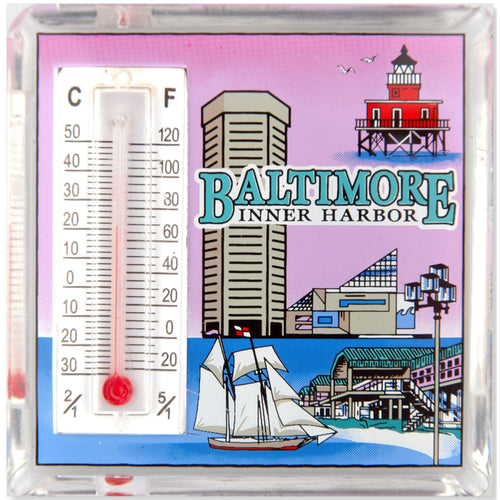 Thermometer Magnet Lucite Baltimore Harbor
