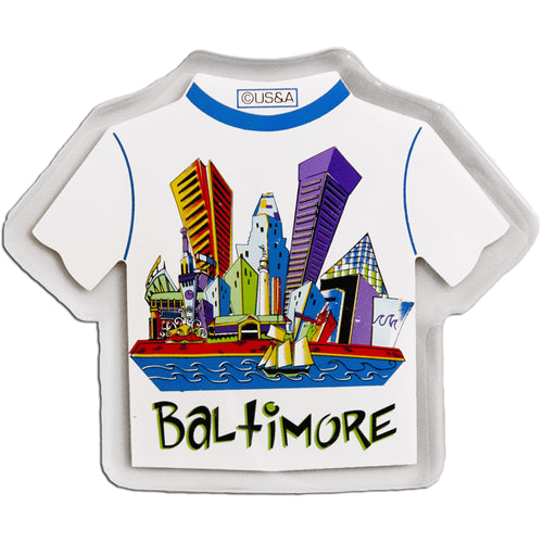 Magnet Lucite T-Shirt Baltimore Cartoonscape