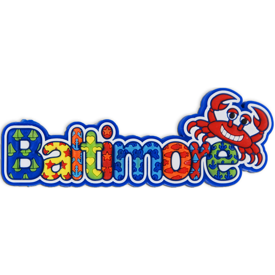 Magnet Raised Word Baltimore