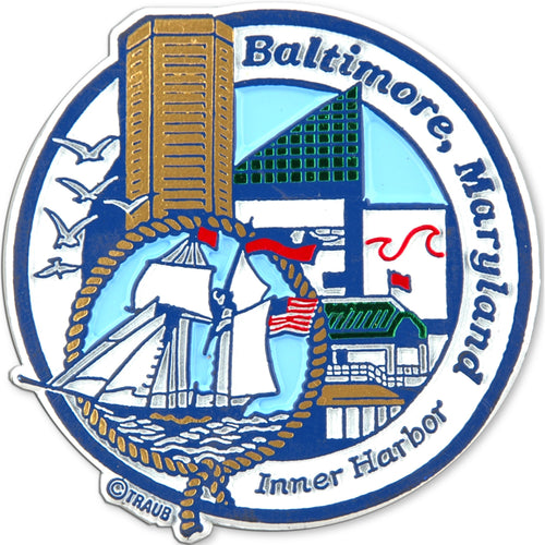 Rubber Magnet Large Balt Harbor Round