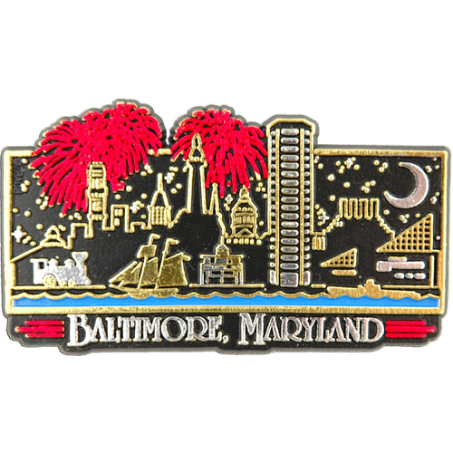 Rubber Magnet Large Baltimore Fireworks