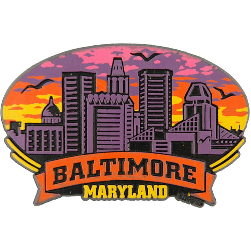 Rubber Magnet Large Baltimore Sunset