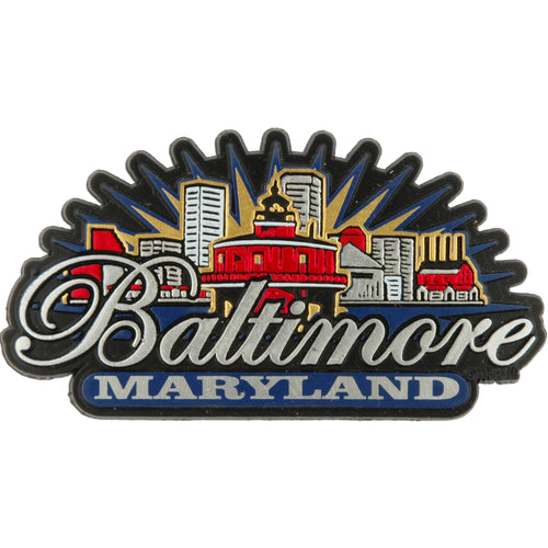Rubber Magnet Large Baltimore Sunburst
