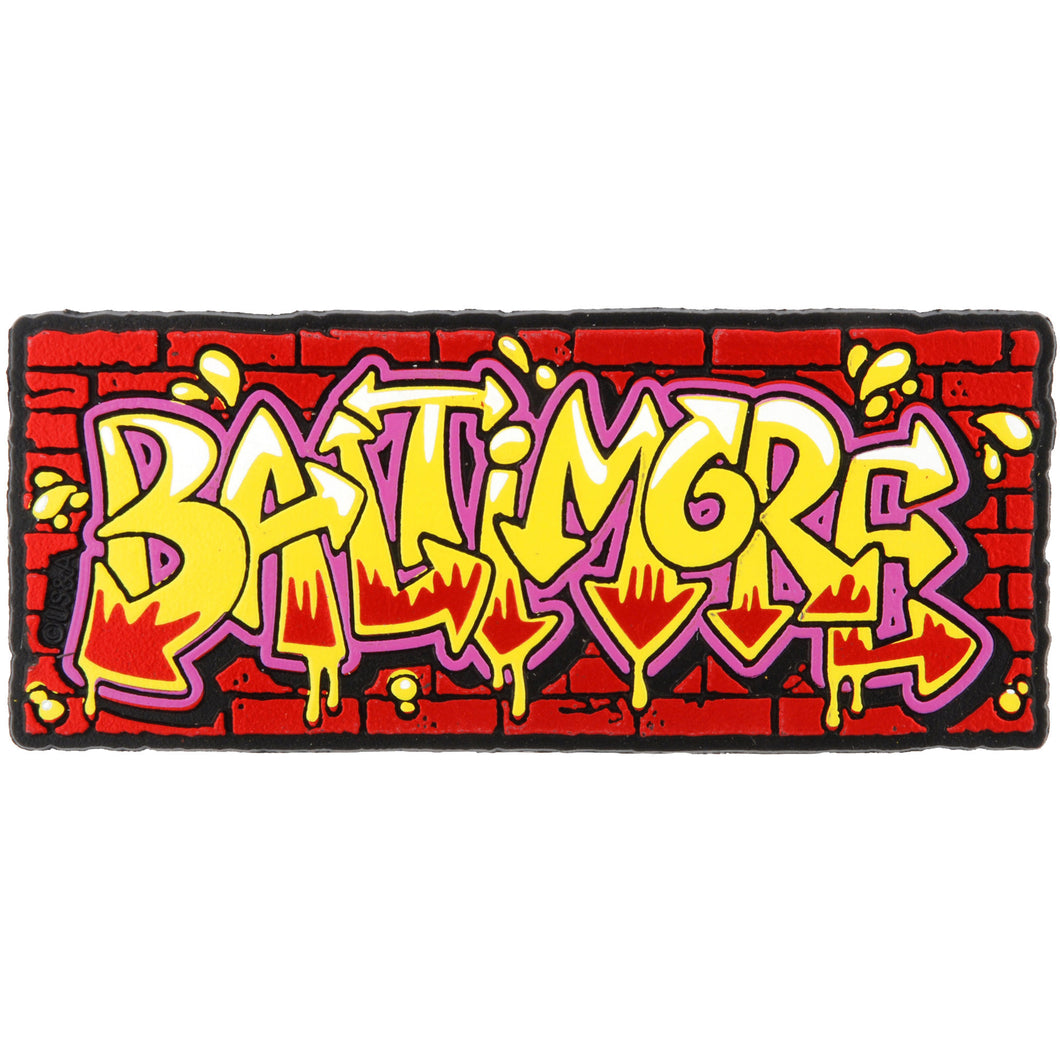 Rubber Magnet Large Baltimore Wall Graffiti