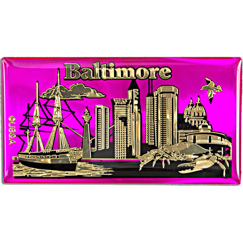 Magnet Hot Pink Foil Baltimore