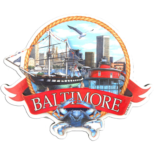 Magnet Wood Montage Baltimore Banner