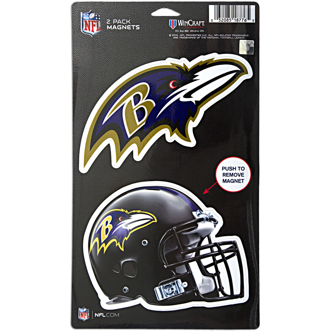 Magnets DieCut 2Pack Baltimore Ravens