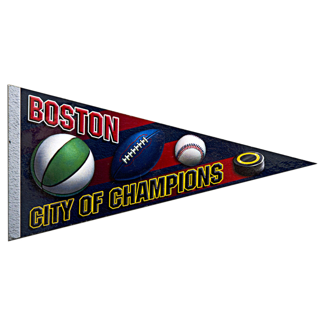 Magnet Large Artwood Boston Pennant