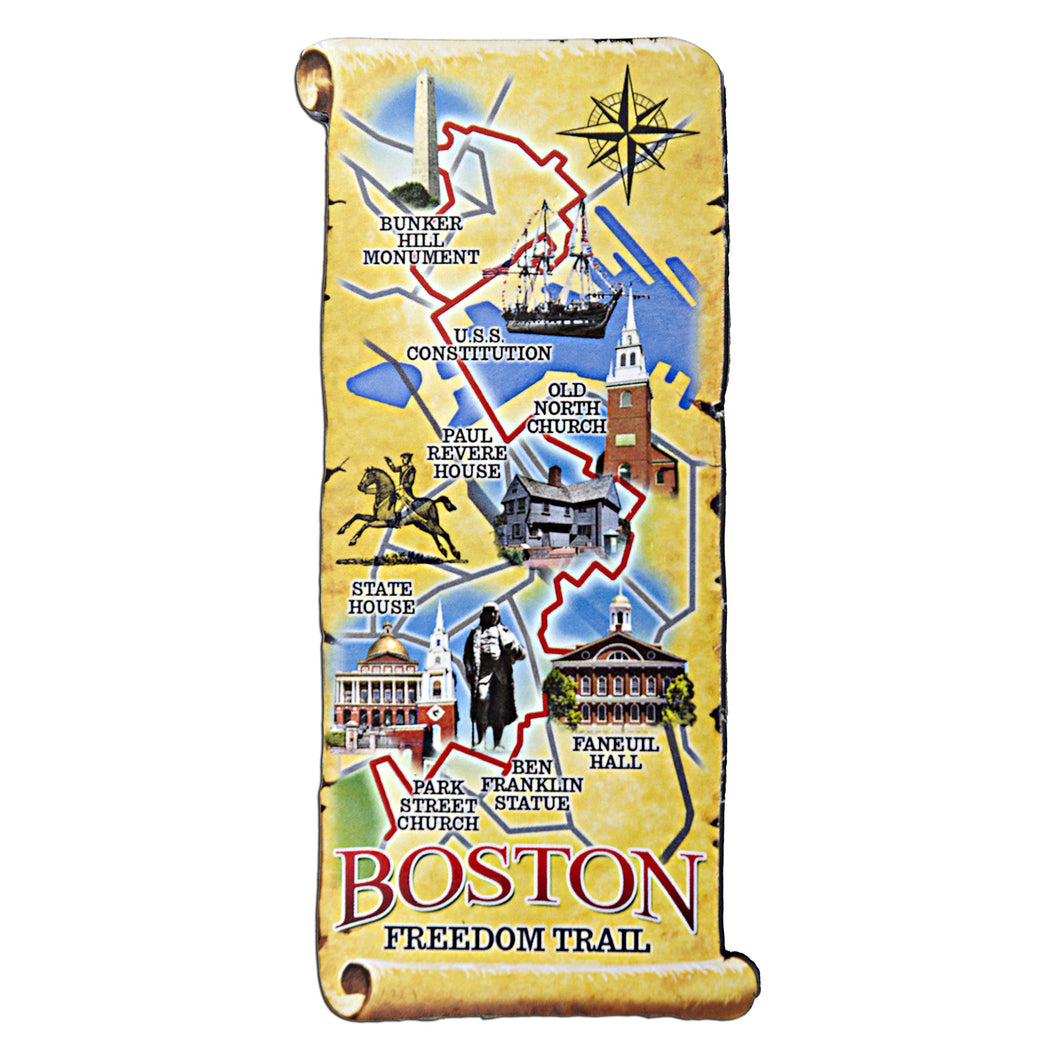 Magnet Large Artwood Boston Freedom Trail