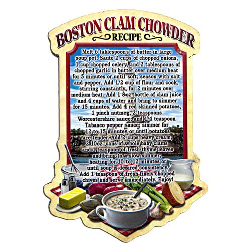 Magnet Large Artwood Boston Clam Chowder
