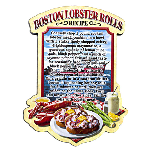 Magnet Large Artwood Boston Lobster Rolls