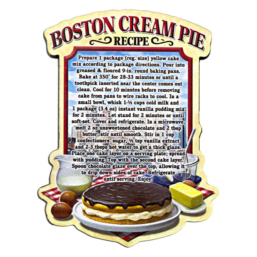 Magnet Large Artwood Boston Cream Pie
