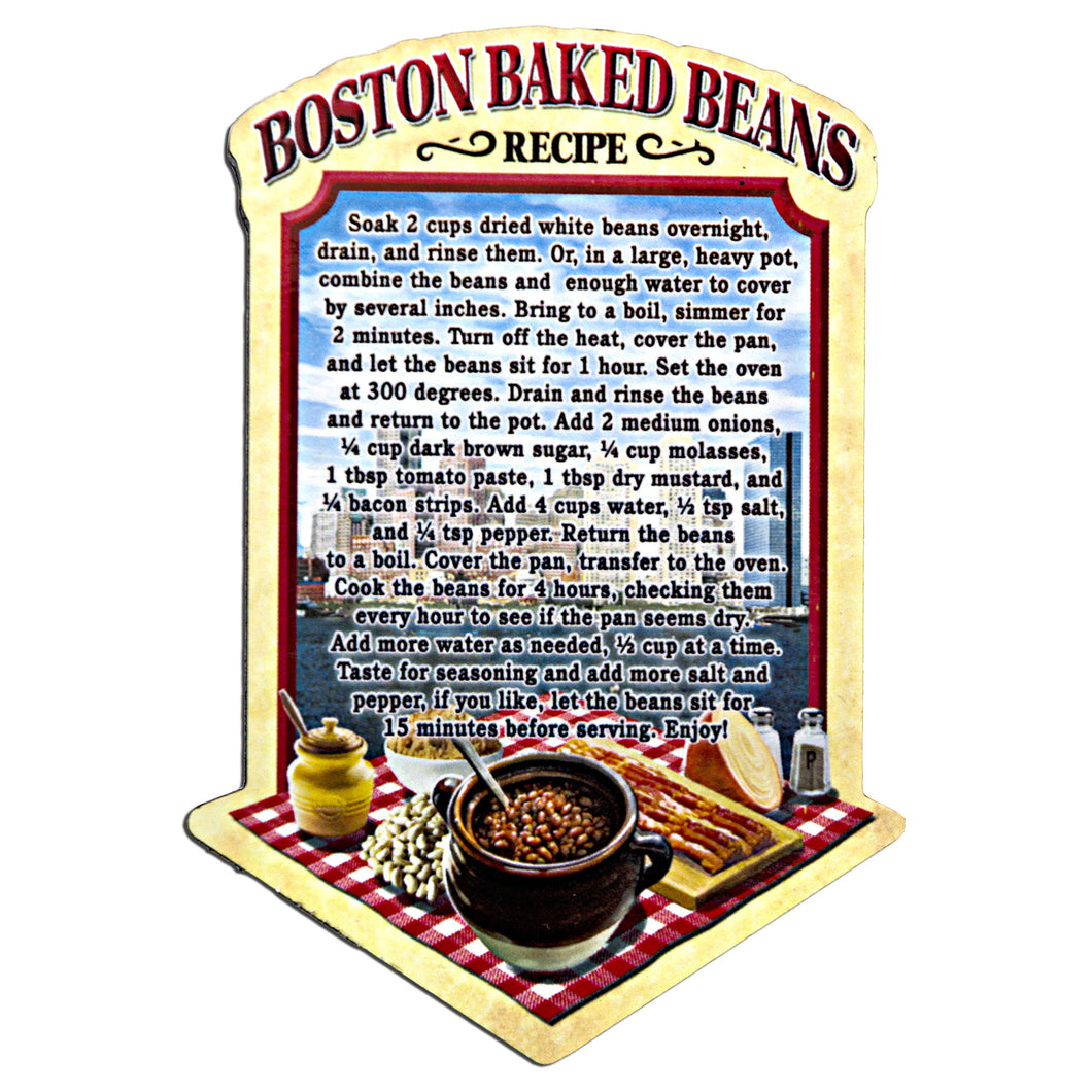Magnet Large Artwood Boston Baked Beans