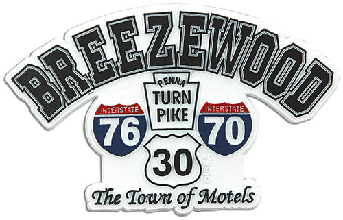 Rubber Magnet Large Breezewood Interstate