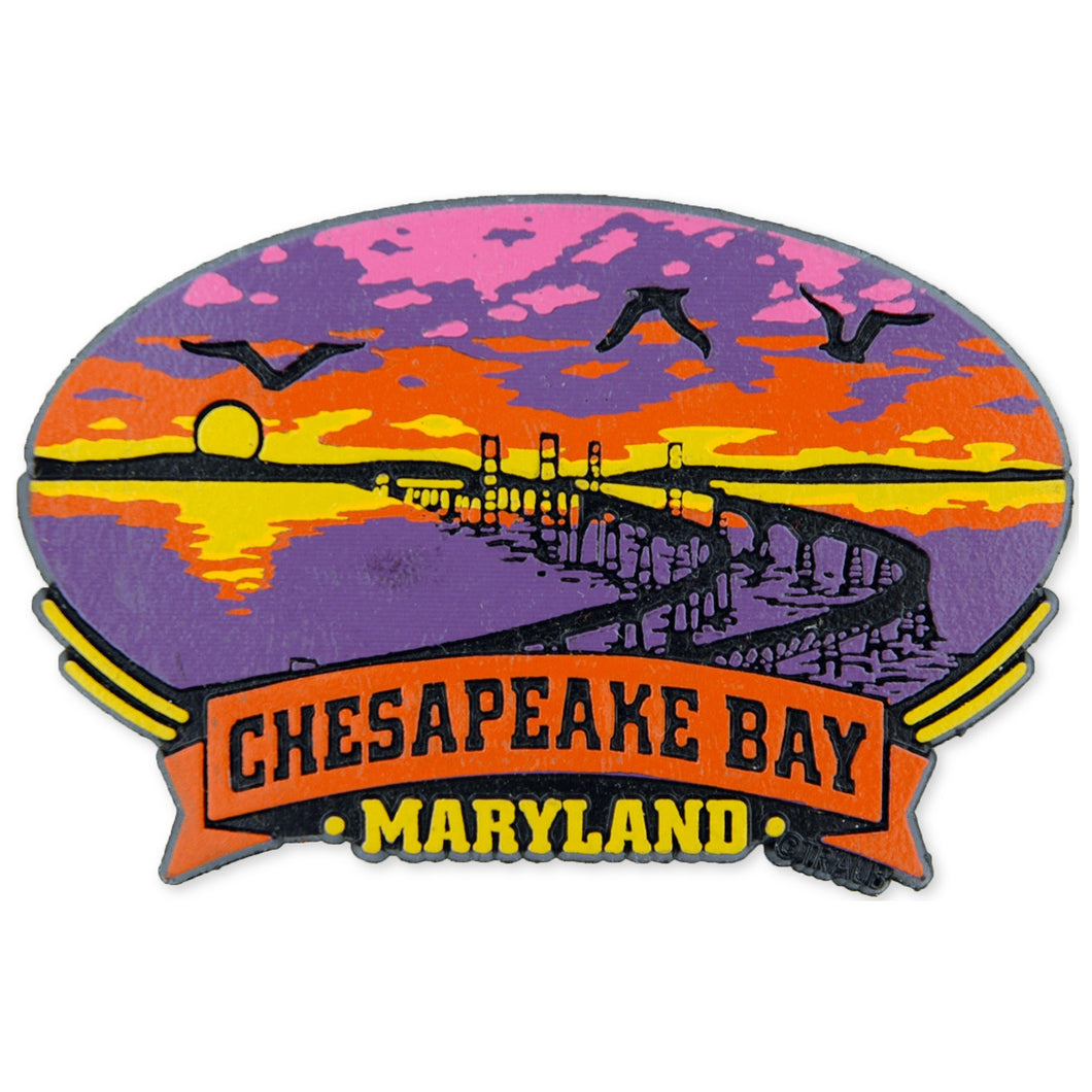 Rubber Magnet Large Chesapeake Sunset