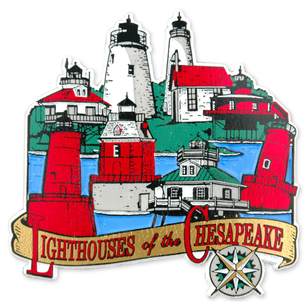 Magnet Jumbo Rubber Chesapeake Bay Lighthouses