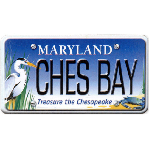Magnet Wood License Plate Chesapeake Bay