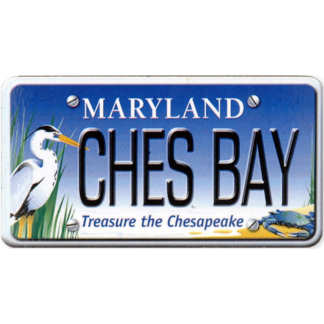 Magnet Wood License Plate Chesapeake Bay
