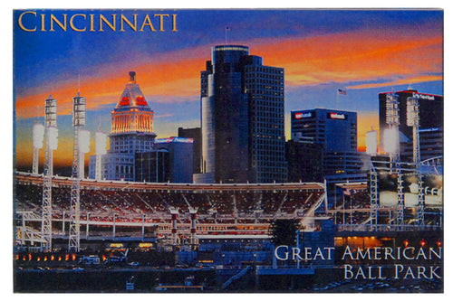 Magnet Thick Lucite Cincinnati Ball Park