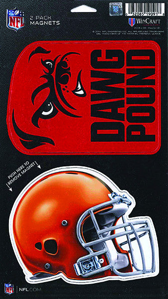 Magnets DieCut 2Pack Cleveland Browns