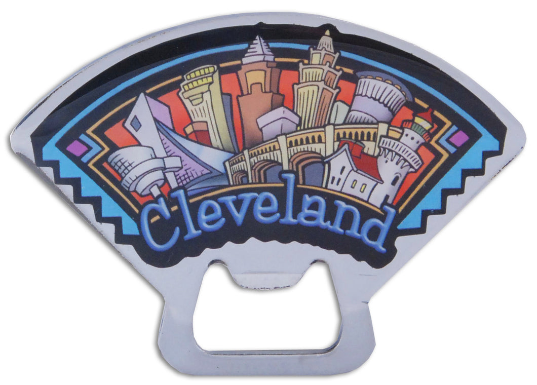 Magnet Bottle Opener Cleveland Panorama
