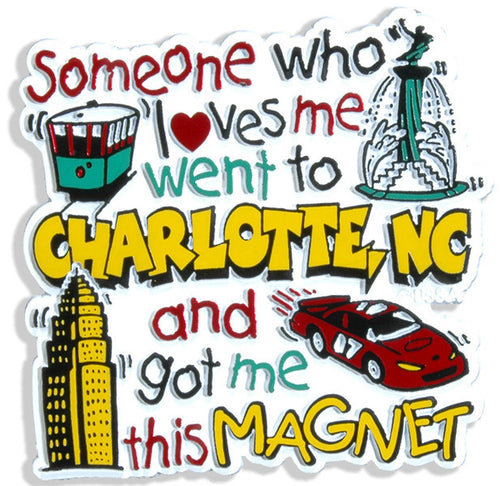 Rubber Magnet Large Charlotte  Someone Loves Me