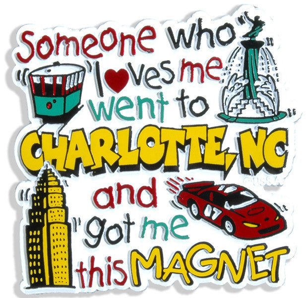 Rubber Magnet Large Charlotte  Someone Loves Me