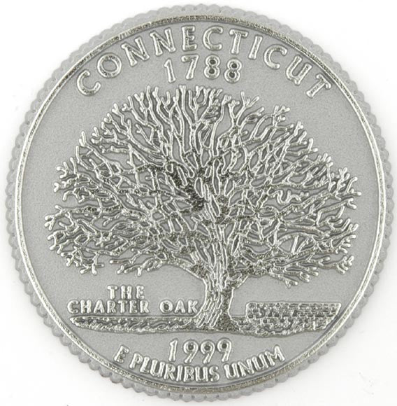 Magnet Rubber Polybag Connecticut Coin