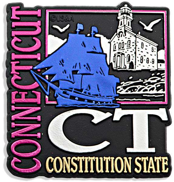 Rubber Magnet Large CT Metallic Square