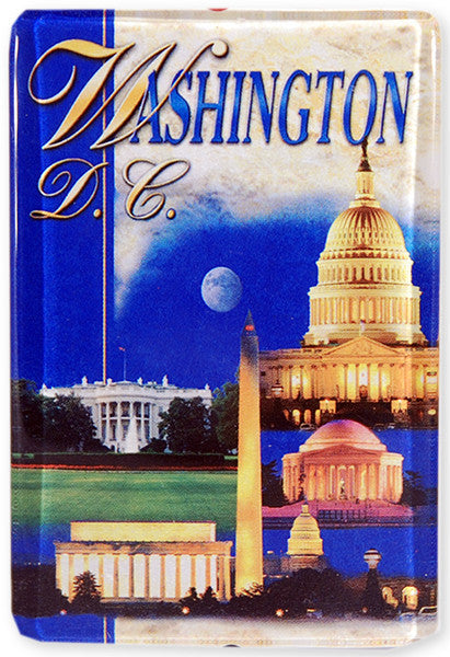 Magnet Thick Lucite Washington DC Signature