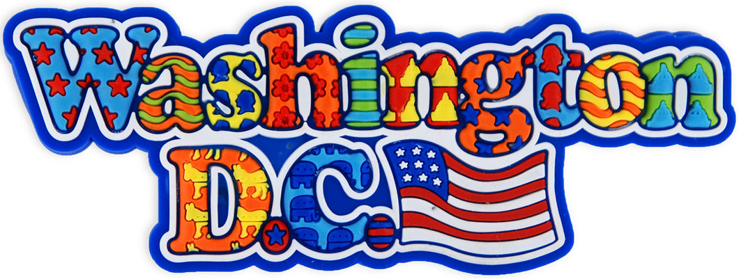 Magnet Raised Word Washington DC