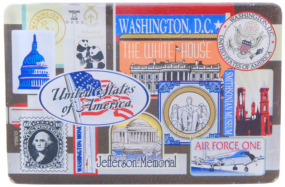 Magnet Thick Lucite Washington DC Vintage