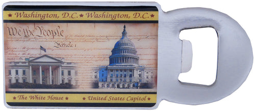 Magnet Bottle Opener Washington DC Parchment