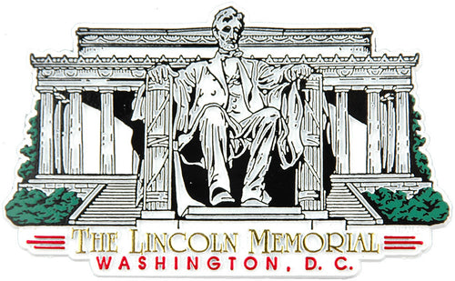 Rubber Magnet Large Washington DC Lincoln